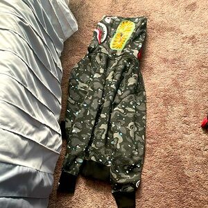 Bape jacket with two hoods but one jacket